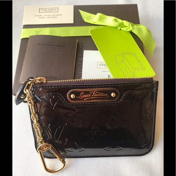 💯Authentic Louis Vuitton Vernis Amarante pochette cles key coin pouch 🥰 - Picture 3 of 16